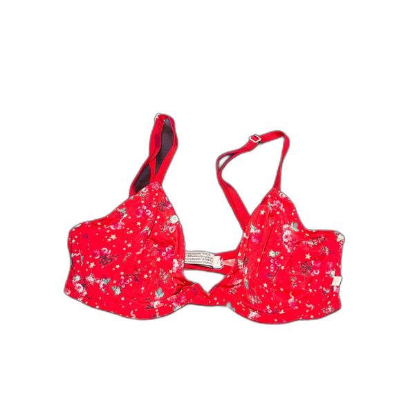 Victoria's Secret Other - Victoria's Secret Unlined Demi Bra Red‎ Sz 32c Adjustable Straps Feminine Flirty